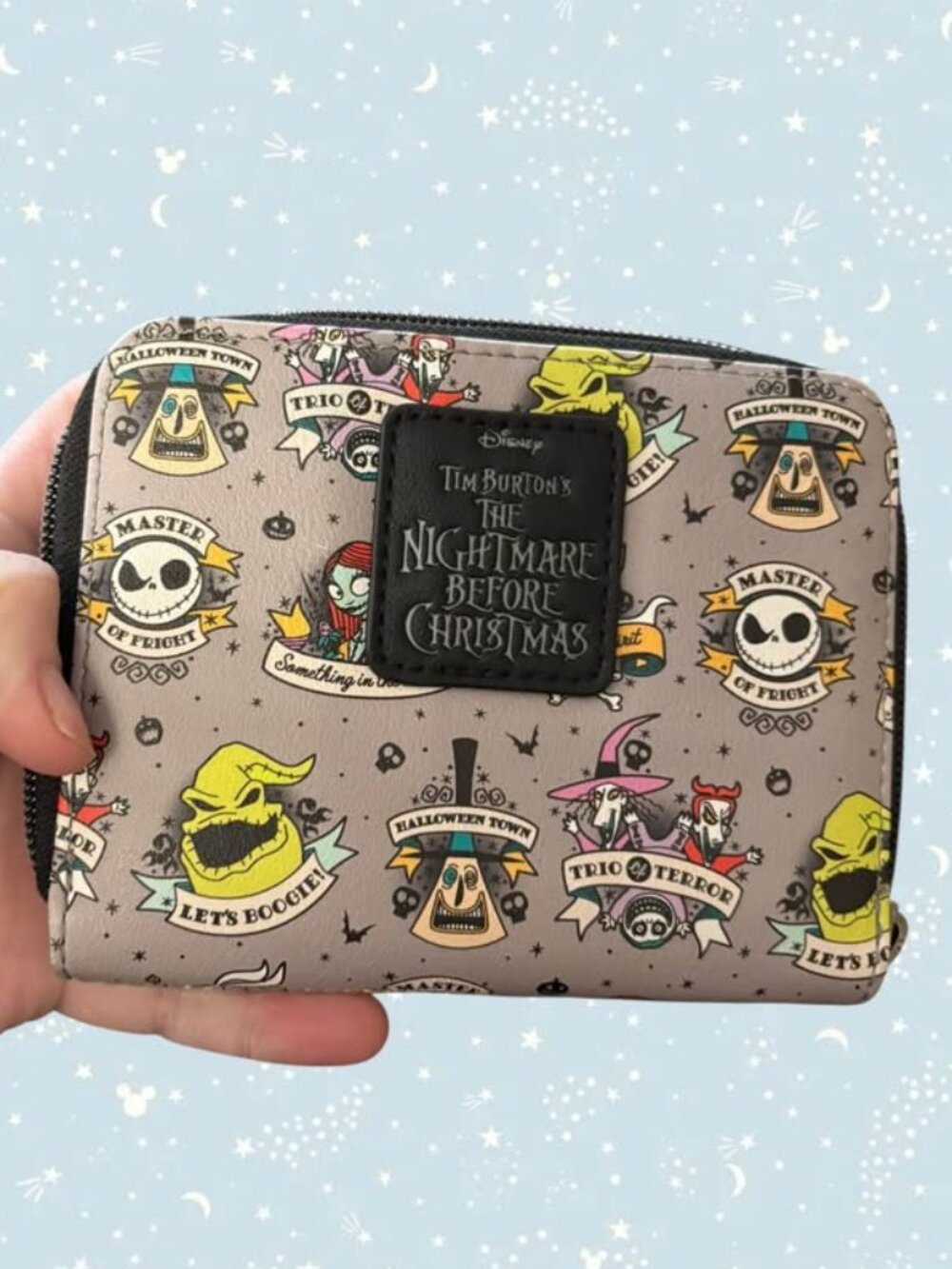 NWOT Disney The Nightmare Before Christmas Tattoo Style Zip-Around Wallet